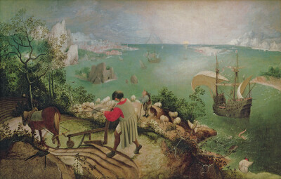 Landscape with the Fall of Icarus, c.1555