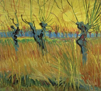 Pollarded Willows and Setting Sun, 1888