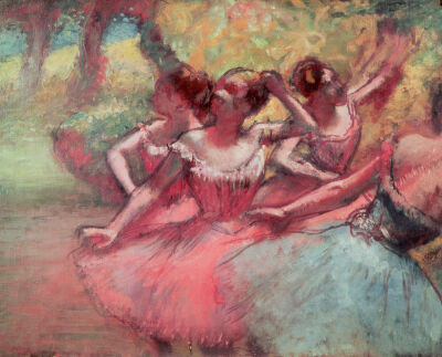 Four ballerinas on the stage