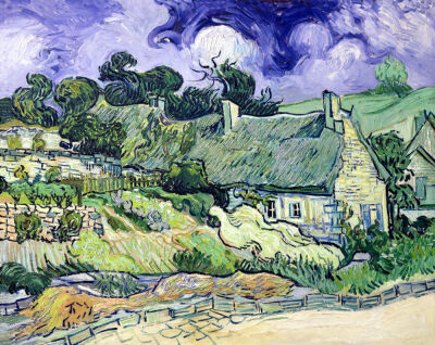 Thatched cottages at Cordeville, Auvers-sur-Oise, 1890
