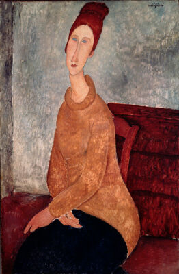 Jeanne Hebuterne in a Yellow Jumper, 1918