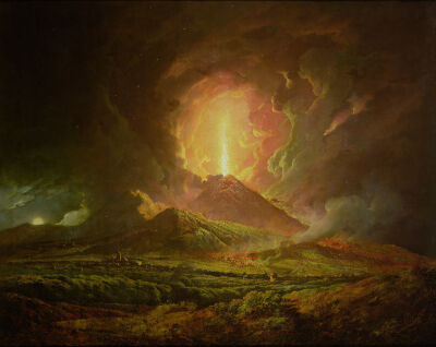 An Eruption of Vesuvius, seen from Portici, c.1774
