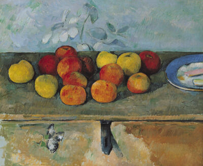 Still life of apples and biscuits, 1880