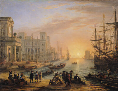 Sea Port at Sunset, 1639
