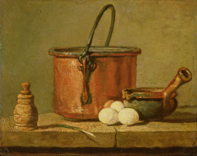 Still Life of Cooking Utensils, Cauldron, Frying Pan