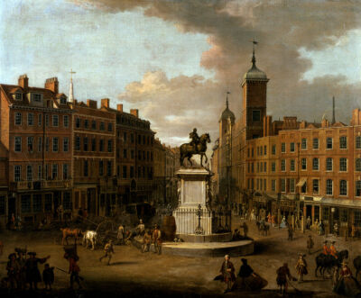 A View of Charing Cross and Northumberland House, 1746
