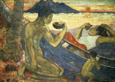 A Canoe (Tahitian Family), 1896