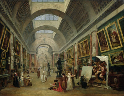 View of the Grand Gallery of the Louvre, 1796