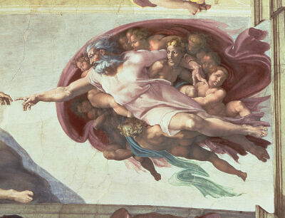 The Creation of Adam, detail, 1508