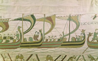 Duke William and his fleet, from the Bayeux Tapestry