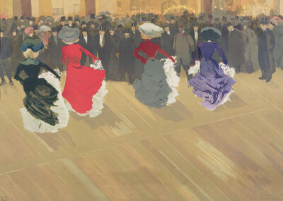 Women Dancing the Can-Can