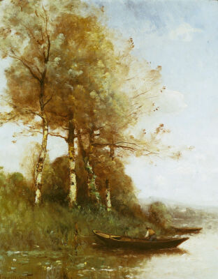 Morning Effect, Silver Birches and a River