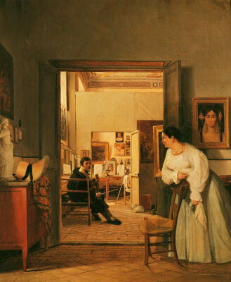 The Studio of Ingres in Rome, 1818