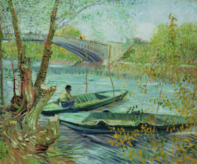 Fishing in the Spring. Pont de Clichy, 1887