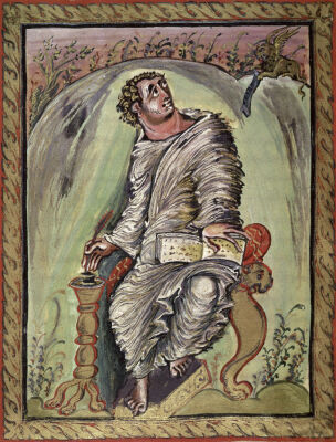 St. Mark at his desk from the Gospel of St. Mark