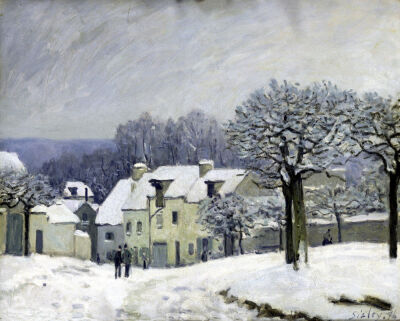 The Place du Chenil at Marly-le-Roi Snow 1876