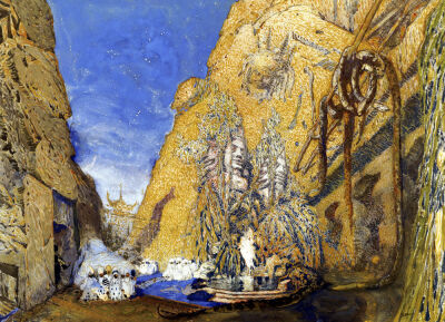 Stage set for the 'Dieu Bleu' by Reynaldo Hahn
