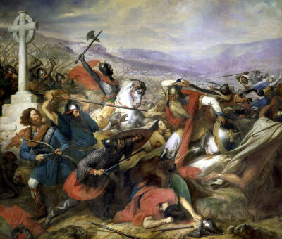 The Battle of Poitiers won by Charles Martel 1837