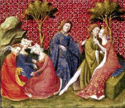 Lancelot and Guinevere from Lancelot du Lac c.1470