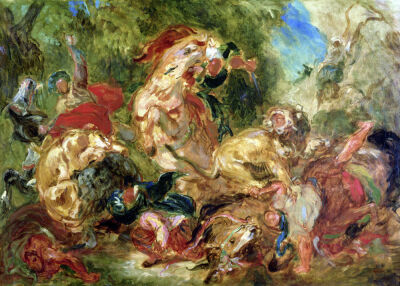 Study for The Lion Hunt 1854