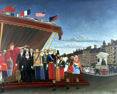 Representatives of the Forces greeting the Republic as a Sign of Peace 1907