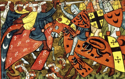 Battle between Crusaders and Moslems