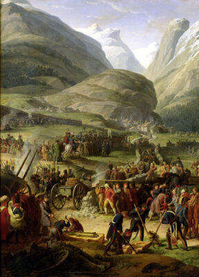 The French Army Travelling over the St. Bernard Pass at Bourg St. Pierre1806