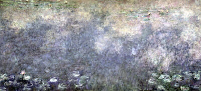 Waterlilies'' Two Weeping Willows (centre right section) 1914