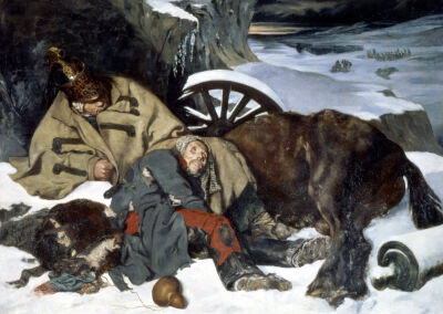 Scene from the Retreat from Russia 1835