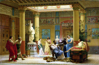A Performance of 'The Fluteplayer' in the 'Roman' house of Prince Napoleon III 1861