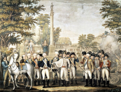 The British Surrendering to General Washington after their Defeat at Yorktown 1781