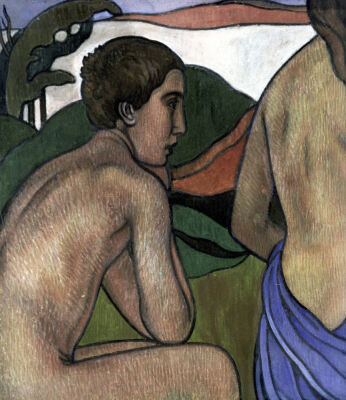 Seated Male Nude in a Landscape c.1889