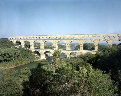 View of the Roman aqueduct