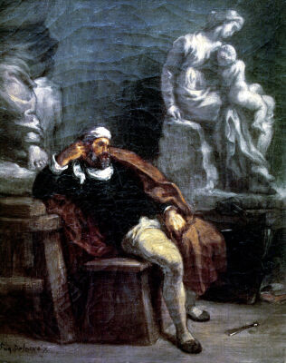 Michelangelo in his Studio