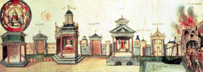 The Scenery for Valenciennes Mystery Play 1547