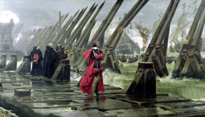 Richelieu on the sea wall at La Rochelle 1881