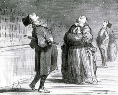 Parisians Waiting for the Famous Comet 1857