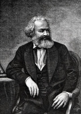 Portrait of Karl Marx 1857