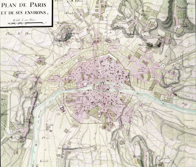 Map of Paris and its Surroundings from 'Oisivetes'
