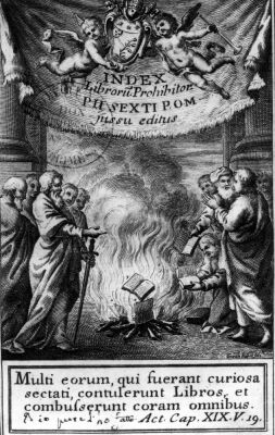 Frontispiece of 'Index Librorum Prohibitorum'