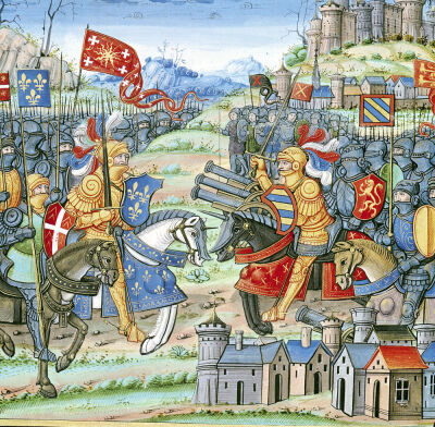 Battle of Montlhery during the War of the League of the Good Public 1465