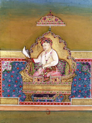 Akbar from an album of portraits of Mughal Emperors at Delhi 1774