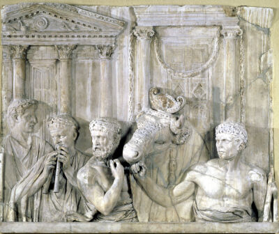 Relief depicting preparations for a sacrifice