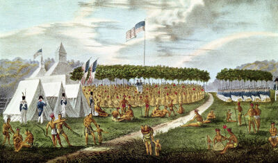 View of the Great Treaty Held at Prairie du Chien Wisconsin