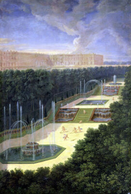 The Groves of Versailles Perspective View of the Three Fountains 1688