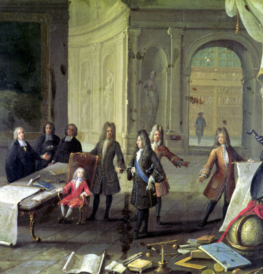 A Lesson being given to the Young Louis XV