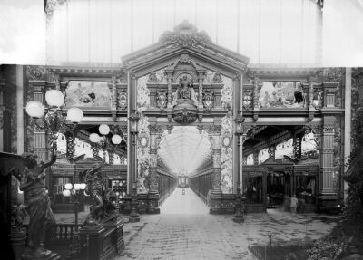 Portico of fabric at the Universal Exhibition of 1889 in Paris