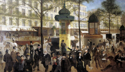 Study for a panorama of the Boulevard de Montmartre 1877