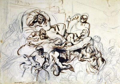 Study for the Death of Sardanapalus 1864