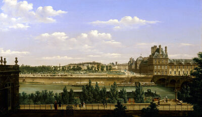 View of the Gardens and Palace of the Tuileries 1813